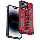 For iPhone 14 Pro Armor Shockproof TPU + PC Magnetic Protective Phone Case with Holder(Red) - 1