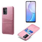 For Huawei Maimang 11 Dual Card Slots Calf Texture PC Leather Phone Case(Pink) - 1