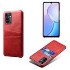 For Huawei Maimang 11 Dual Card Slots Calf Texture PC Leather Phone Case(Red) - 1