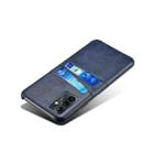 For Huawei Maimang 11 Dual Card Slots Calf Texture PC Leather Phone Case(Blue) - 4