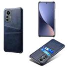 For Xiaomi 12 Lite Eurasian Dual Card Slots Calf Texture PC Leather Phone Case(Blue) - 1