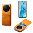 For Xiaomi 12S Ultra Dual Card Slots Calf Texture PC Leather Phone Case(Orange) - 1