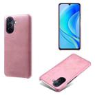 For Huawei Enjoy 50 Calf Texture PC + PU Phone Case(Pink) - 1