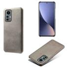 For Xiaomi 12 Lite Eurasian Calf Texture PC + PU Phone Case(Grey) - 1