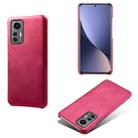 For Xiaomi 12 Lite Eurasian Calf Texture PC + PU Phone Case(Rose Red) - 1