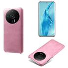 For Xiaomi 12S Ultra Calf Texture PC + PU Phone Case(Pink) - 1