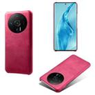 For Xiaomi 12S Ultra Calf Texture PC + PU Phone Case(Rose Red) - 1