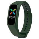 For OPPO Band Vitality Edition Waterproof Sweatproof Solid Color Watch Band(Dark Green) - 1