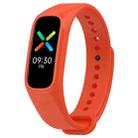 For OPPO Band Vitality Edition Waterproof Sweatproof Solid Color Watch Band(Orange) - 1