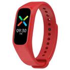 For OPPO Band Vitality Edition Waterproof Sweatproof Solid Color Watch Band(Red) - 1