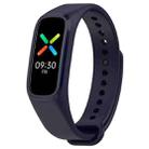 For OPPO Band Vitality Edition Waterproof Sweatproof Solid Color Watch Band(Dark Blue) - 1