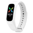 For OPPO Band Vitality Edition Waterproof Sweatproof Solid Color Watch Band(White) - 1