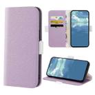 For OPPO A53s 4G Candy Color Litchi Texture Leather Phone Case(Light Purple) - 1