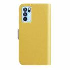 For OPPO Reno6 Pro 5G Foreign Candy Color Litchi Texture Leather Phone Case(Yellow) - 3