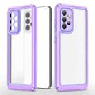 For Samsung Galaxy A52 5G / 4G Bright Skin Feel PC + TPU Protective Phone Case(Purple+Purple) - 1