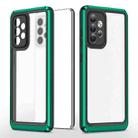 For Samsung Galaxy A52 5G / 4G Bright Skin Feel PC + TPU Protective Phone Case(Black+Dark Green) - 1