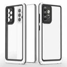 For Samsung Galaxy A52 5G / 4G Bright Skin Feel PC + TPU Protective Phone Case(Black+White) - 1