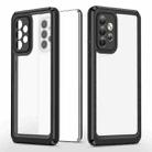 For Samsung Galaxy A52 5G / 4G Bright Skin Feel PC + TPU Protective Phone Case(Black+Black) - 1