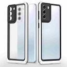For Samsung Galaxy S21 5G Bright Skin Feel PC + TPU Protective Phone Case(Black+White) - 1