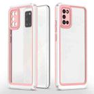 For Samsung Galaxy A02s / A03s / A02 Bright Skin Feel PC + TPU Protective Phone Case(Pink+White) - 1