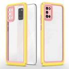 For Samsung Galaxy A02s / A03s / A02 Bright Skin Feel PC + TPU Protective Phone Case(Pink+Yellow) - 1
