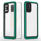 For Samsung Galaxy A02s / A03s / A02 Bright Skin Feel PC + TPU Protective Phone Case(Black+Dark Green) - 1