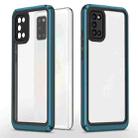 For Samsung Galaxy A02s / A03s / A02 Bright Skin Feel PC + TPU Protective Phone Case(Black+Blue) - 1