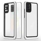 For Samsung Galaxy A02s / A03s / A02 Bright Skin Feel PC + TPU Protective Phone Case(Black+White) - 1