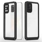 For Samsung Galaxy A02s / A03s / A02 Bright Skin Feel PC + TPU Protective Phone Case(Black+Black) - 1