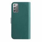 For Samsung Galaxy Note20 Candy Color Litchi Texture Leather Phone Case(Dark Green) - 3
