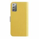 For Samsung Galaxy Note20 Candy Color Litchi Texture Leather Phone Case(Yellow) - 3