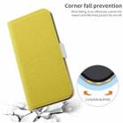 For Samsung Galaxy Note20 Candy Color Litchi Texture Leather Phone Case(Yellow) - 6