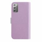 For Samsung Galaxy Note20 Candy Color Litchi Texture Leather Phone Case(Light Purple) - 3