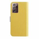 For Samsung Galaxy Note20 Ultra Candy Color Litchi Texture Leather Phone Case(Yellow) - 3