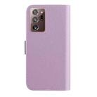 For Samsung Galaxy Note20 Ultra Candy Color Litchi Texture Leather Phone Case(Light Purple) - 3