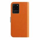 For Samsung Galaxy S20 Ultra Candy Color Litchi Texture Leather Phone Case(Orange) - 3