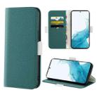 For Samsung Galaxy S22 5G Candy Color Litchi Texture Leather Phone Case(Dark Green) - 1
