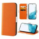 For Samsung Galaxy S22 5G Candy Color Litchi Texture Leather Phone Case(Orange) - 1