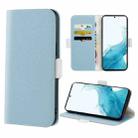 For Samsung Galaxy S22 5G Candy Color Litchi Texture Leather Phone Case(Light Blue) - 1