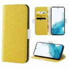For Samsung Galaxy S22 5G Candy Color Litchi Texture Leather Phone Case(Yellow) - 1