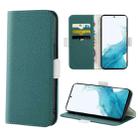 For Samsung Galaxy S22+ 5G Candy Color Litchi Texture Leather Phone Case(Dark Green) - 1