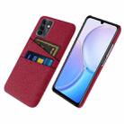 For Huawei Maimang 11 Cloth Coated Hard Plastic Card Slots Phone Case(Red) - 1