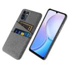 For Huawei Maimang 11 Cloth Coated Hard Plastic Card Slots Phone Case(Grey) - 1