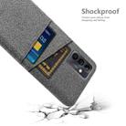 For Huawei Maimang 11 Cloth Coated Hard Plastic Card Slots Phone Case(Grey) - 3