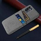 For Huawei Maimang 11 Cloth Coated Hard Plastic Card Slots Phone Case(Grey) - 5