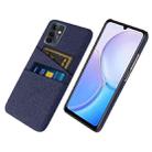 For Huawei Maimang 11 Cloth Coated Hard Plastic Card Slots Phone Case(Blue) - 1