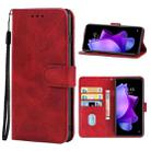 For Tecno Spark 9T Leather Phone Case(Red) - 1