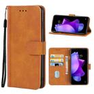 For Tecno Spark 9T Leather Phone Case(Brown) - 1