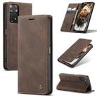 For Xiaomi Redmi Note 11 4G/Note 11S Global CaseMe 013 Multifunctional Horizontal Flip Leather Phone Case(Coffee) - 1