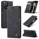 For Xiaomi Redmi Note 11 4G/Note 11S Global CaseMe 013 Multifunctional Horizontal Flip Leather Phone Case(Black) - 1